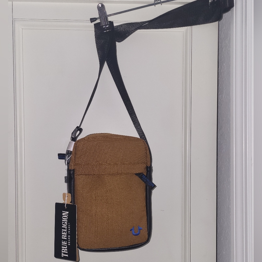 True Religion Men's Brown Crossbody Bag